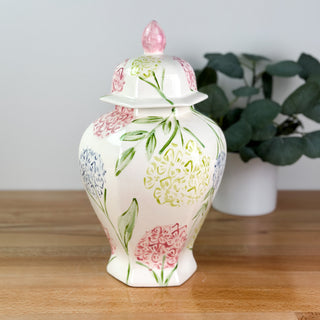 Sadie's Hydrangeas Keehln Ginger Jar