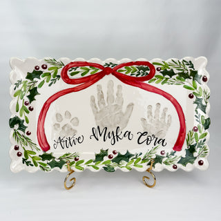 Holiday Wreath Wide Platter