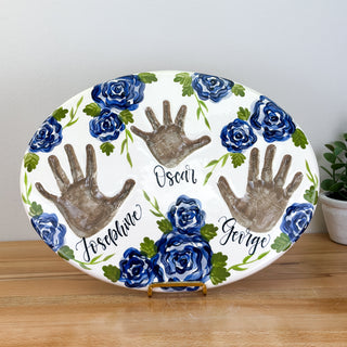 Elegant Flowers Siblings Clay Plaque