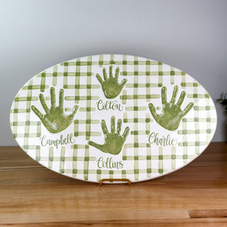 Gingham Clay Plaque