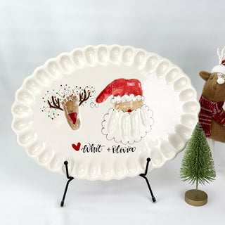 Cookies for Santa Ruffled Edge Siblings Clay Plaque