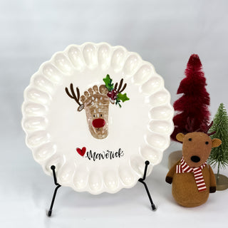 Cookies for Santa Ruffled Edge Clay Plaque