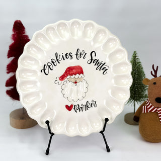 Cookies for Santa Ruffled Edge Clay Plaque