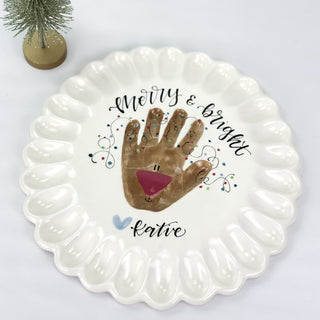 Cookies for Santa Ruffled Edge Clay Plaque