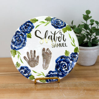 Elegant Flowers Clay Plaque