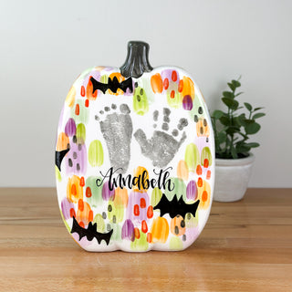 Halloween Brushstrokes Flat Pumpkin