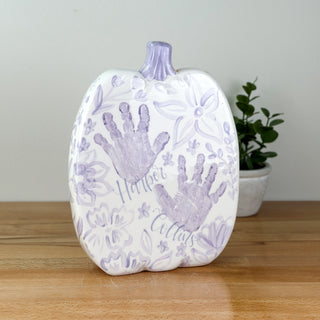 Floral Chinoiserie Flat Pumpkin