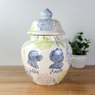 Sadie's Hydrangea Silhouette Meghan Ginger Jar