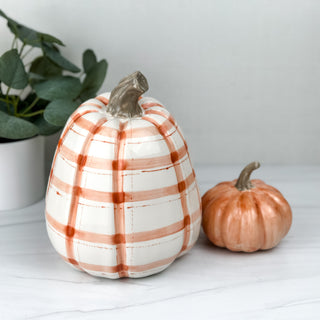 Gingham Tall Pumpkin