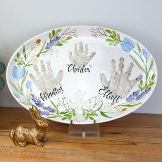 Spring Wreath Wide Platter