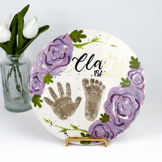 Elegant Flowers Clay Plaque