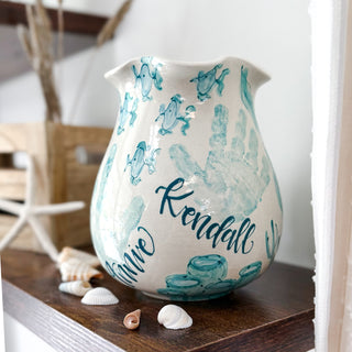 Beachy Chinoiserie Petite Vase