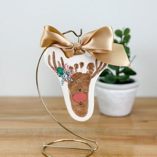Coastal Reindeer Clay Ornament