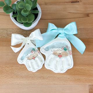 Coastal Santa Clay Ornament