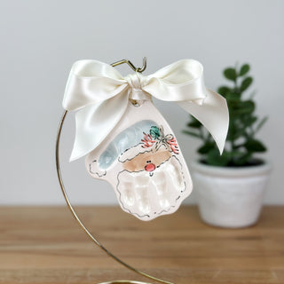 Coastal Santa Clay Ornament