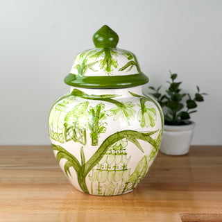 Classic Chinoiserie Silhouette Meghan Ginger Jar