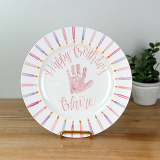 Candles Birthday Cake Plate