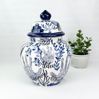 Beachy Chinoiserie Meghan Ginger Jar