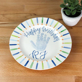 Candles Birthday Cake Plate
