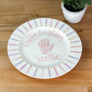 Candles Birthday Cake Plate