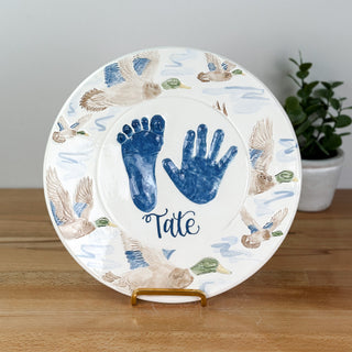 Ducks Embossed Clay Plaque