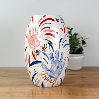 Patriotic Fireworks Vase