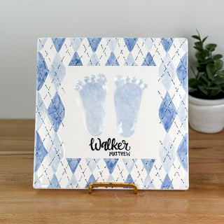 Argyle Embossed Clay Plaque