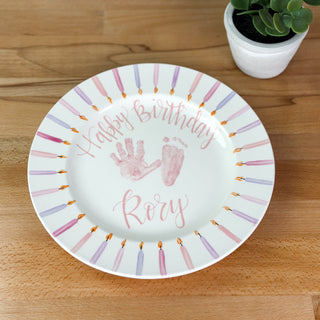 Candles Birthday Cake Plate
