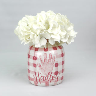 Gingham Bud Vase