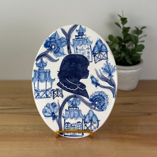 Classic Chinoiserie Silhouette Plaque