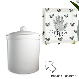 Textured Hearts Petite Canister
