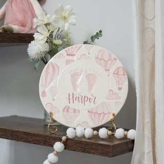 Hot Air Balloons Embossed Clay Plaque