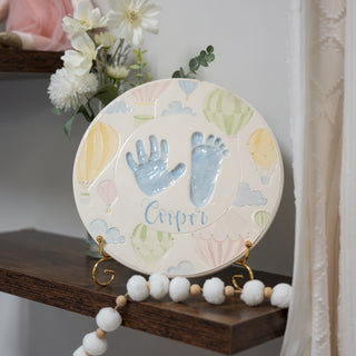 Hot Air Balloons Embossed Clay Plaque