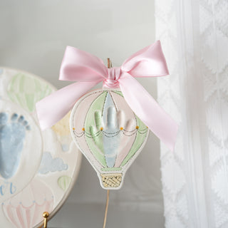 Hot Air Balloon Clay Ornament