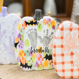 Halloween Brushstrokes Flat Pumpkin