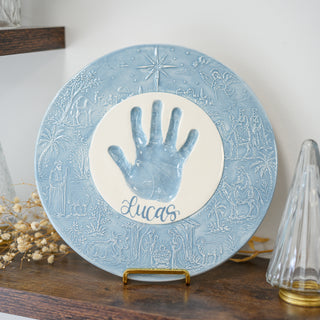 Nativity Embossed Clay Plaque