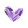 Purple Textured Hearts